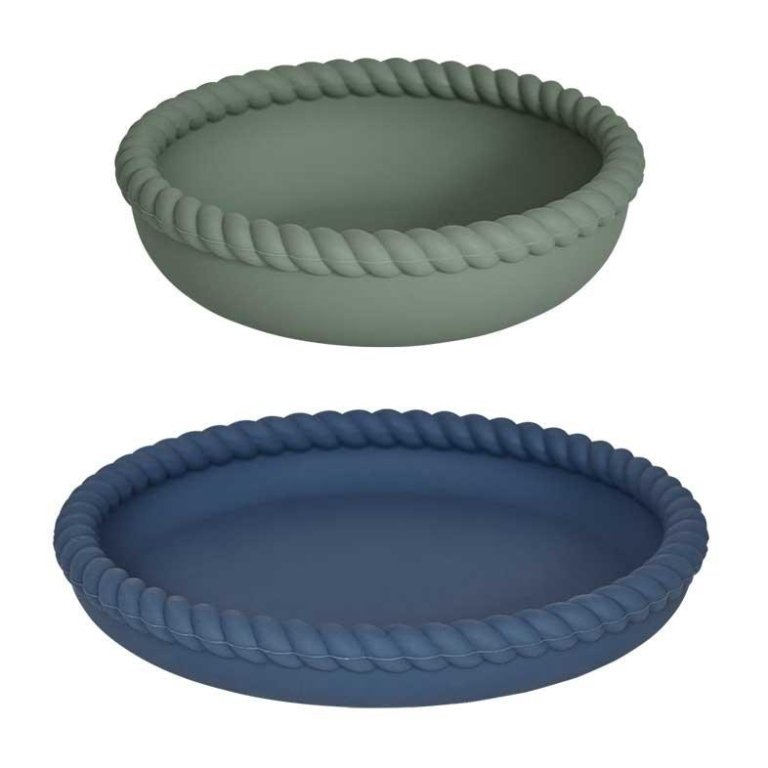 OYOY Mellow bord serviesset van 2 Blue,Olive