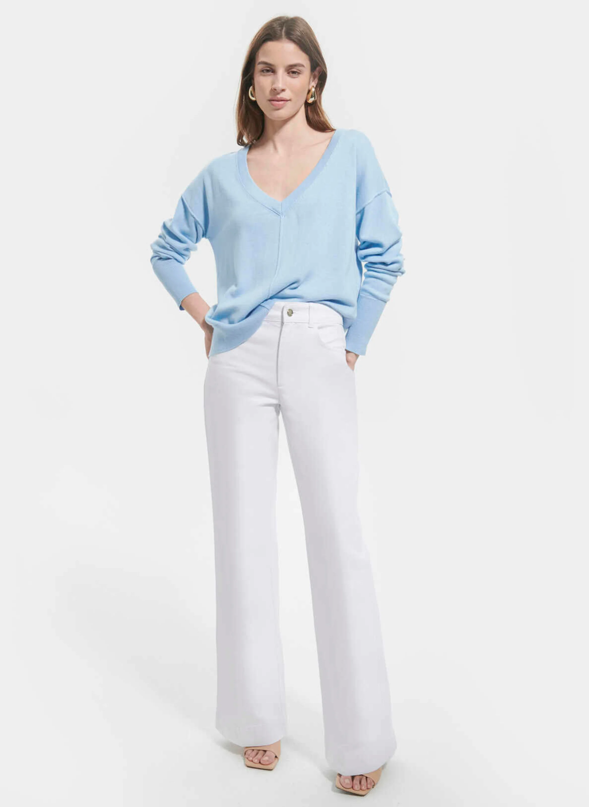 PUCCI - Pull droit en maille | Bleu