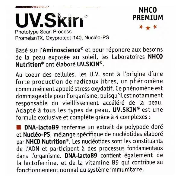NHCO UV.Skin solaire protection cellulaire 56 gélules
