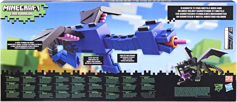 NERF MINECRAFT - BLASTER A FLECHETTES ENDER DRAGON