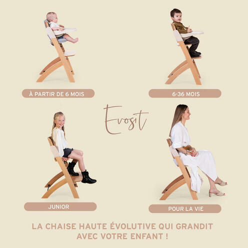 Chaise évolutive Evosit Natural - CHILDHOME