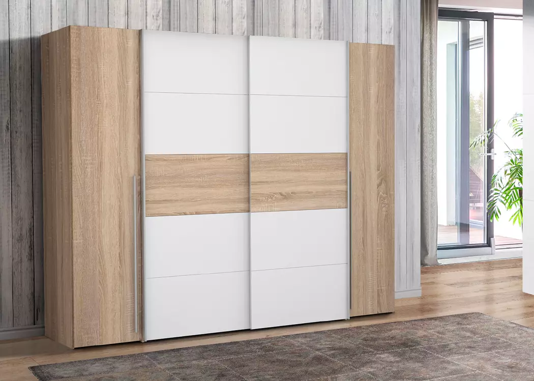 Schwebe-/Drehtürenschrank Narago 270 x 210 cm
