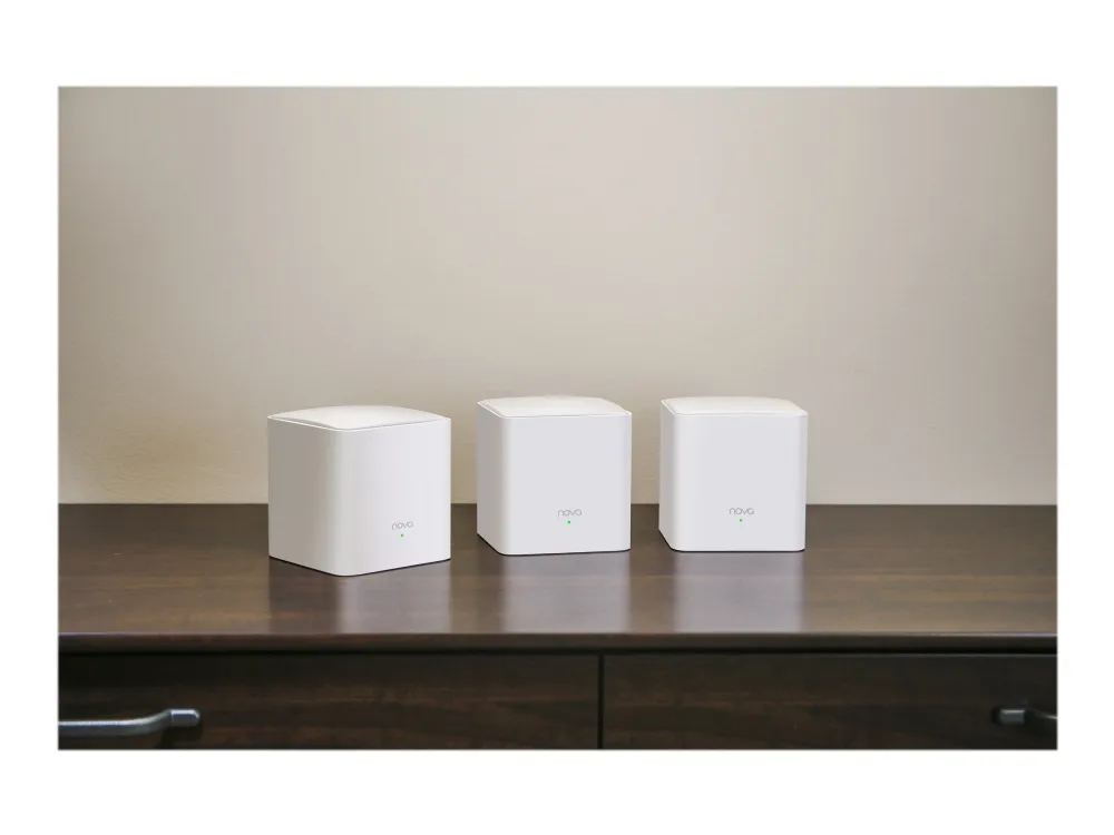 Tenda Nova MW5C - Wi-Fi-system - (3 routere) - op til 3500 sq.ft - mesh 1GbE - Wi-Fi 5 - Dual Band