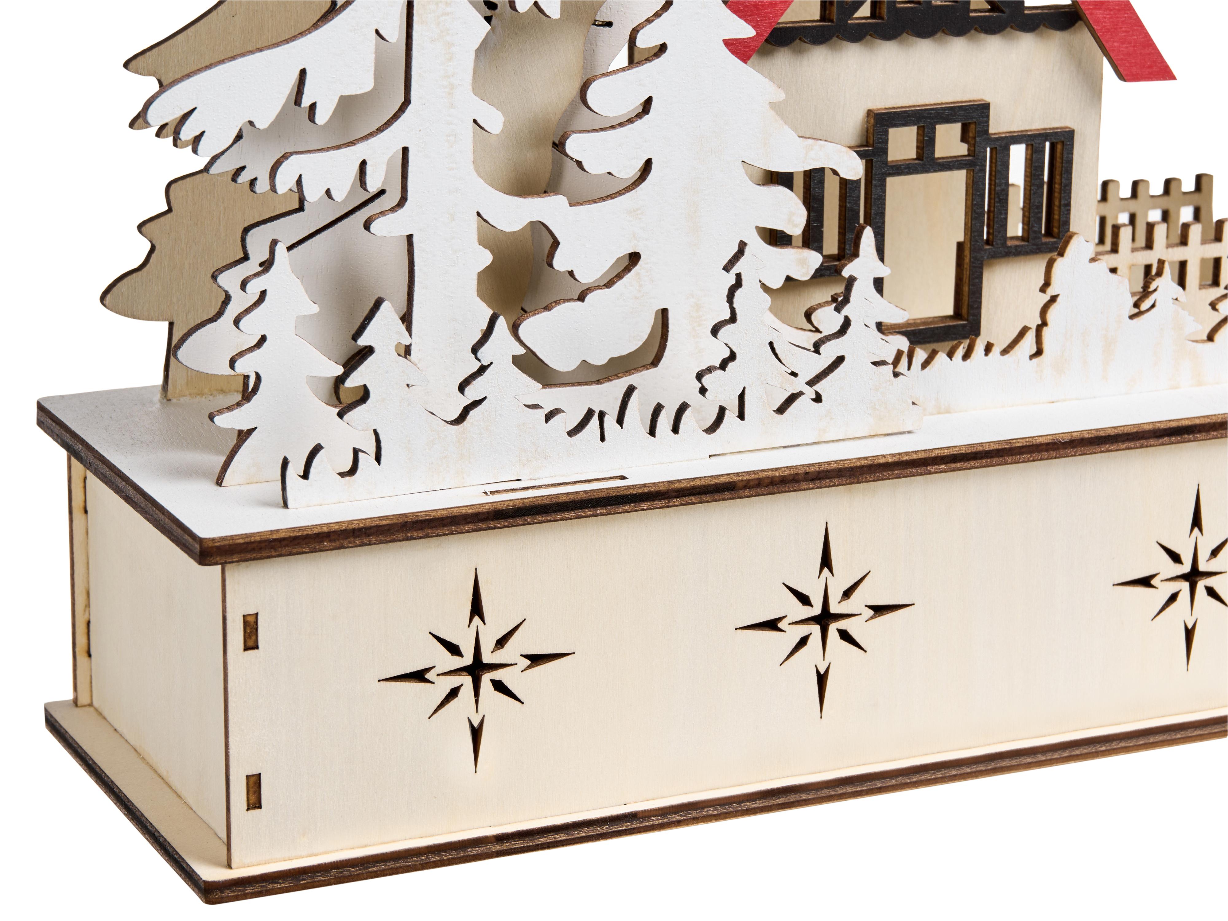 Kerstdecoratie LED GOKSJO 33 cm Lichtbruin
