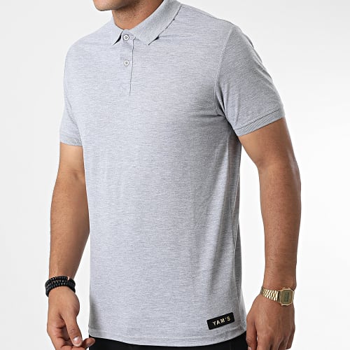 Polo Manches Courtes PL005 Gris Chiné