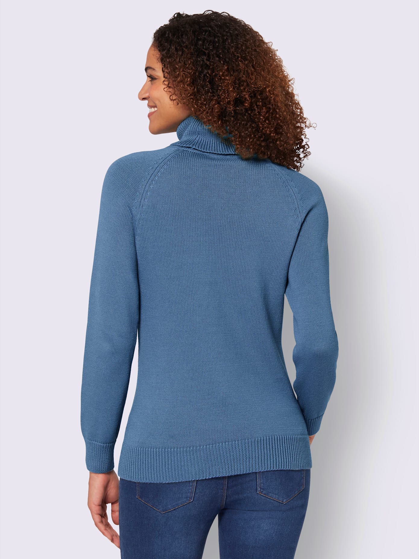 Pull à col roulé pur coton