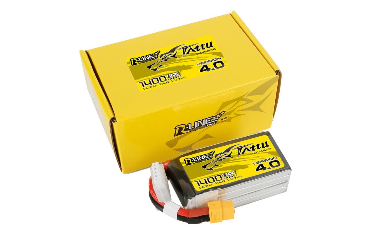 RC-Akku LiPo 1400 mAh 14.8 V 130C R-Line V44S LiPo Akku mit XT60 Stecker