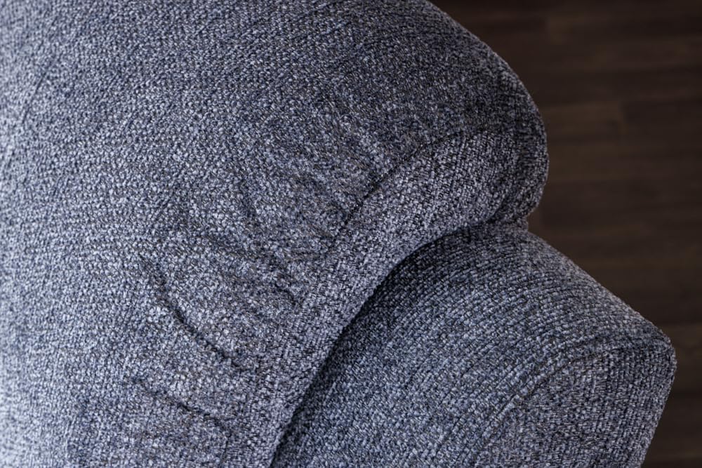Riess Ambiente Exklusiver 3er Kinosessel Hollywood - dunkelgrau - Strukturstoff Polyester - Relaxsessel mit Cupholder Polsterung Fußstützen