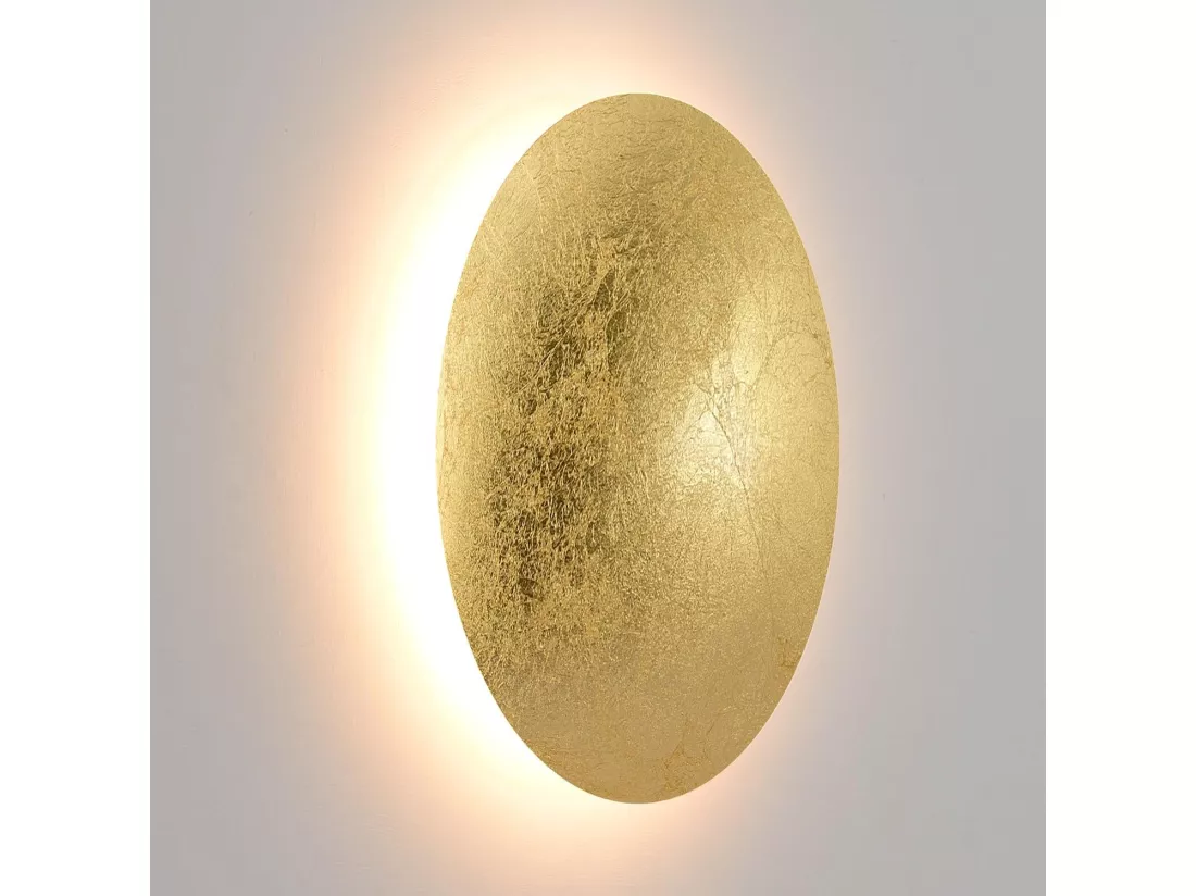 Applique Murale LED Aluminium Iris 18W Dorée 3000K Blanc chaud