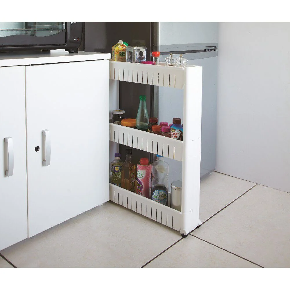 Resserre de cuisine blanc 3 niveaux