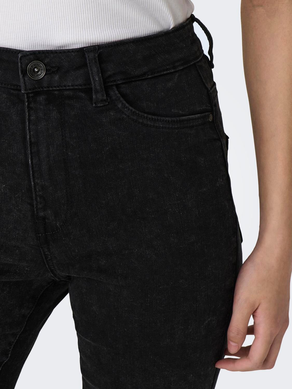 ONLROSE Hohe Taille Skinny Fit Jeans Washed Black