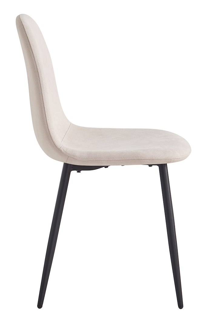Venus spisestol Tekstil Lino 23 Beige med sortlakkert matell