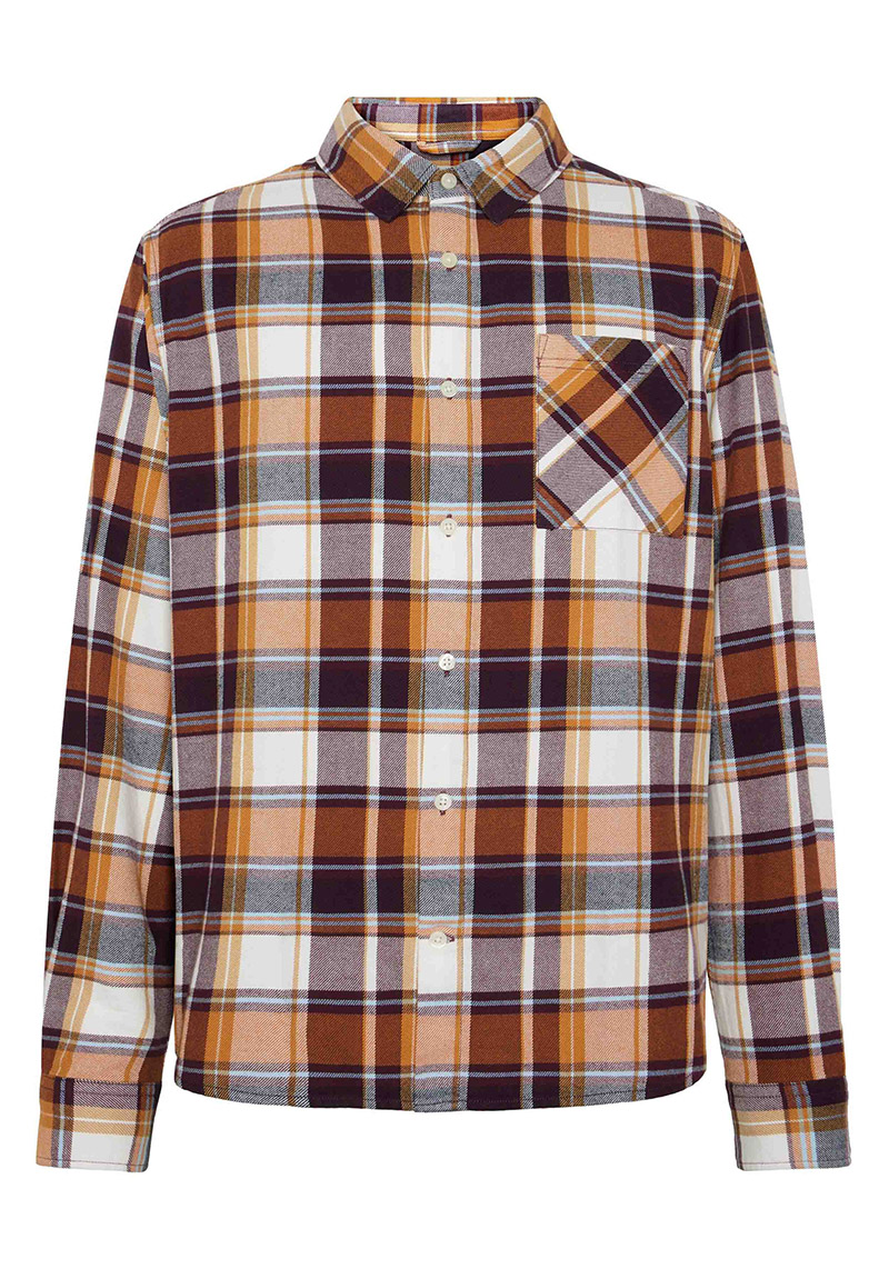 Knowledge Cotton Apparel Flanellhemd Light Flannel Checkered Red Check