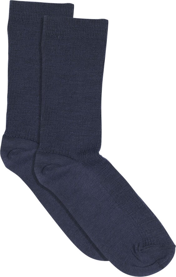 mpWoman Fine wool rib socks Navy