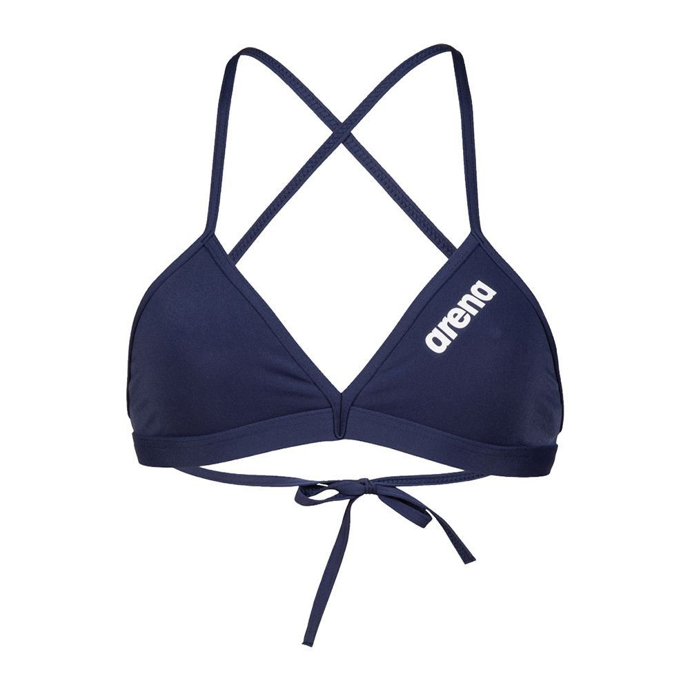 Arena TEAM TIE BACK SOLID - Haut de bikkini Femme navy/white