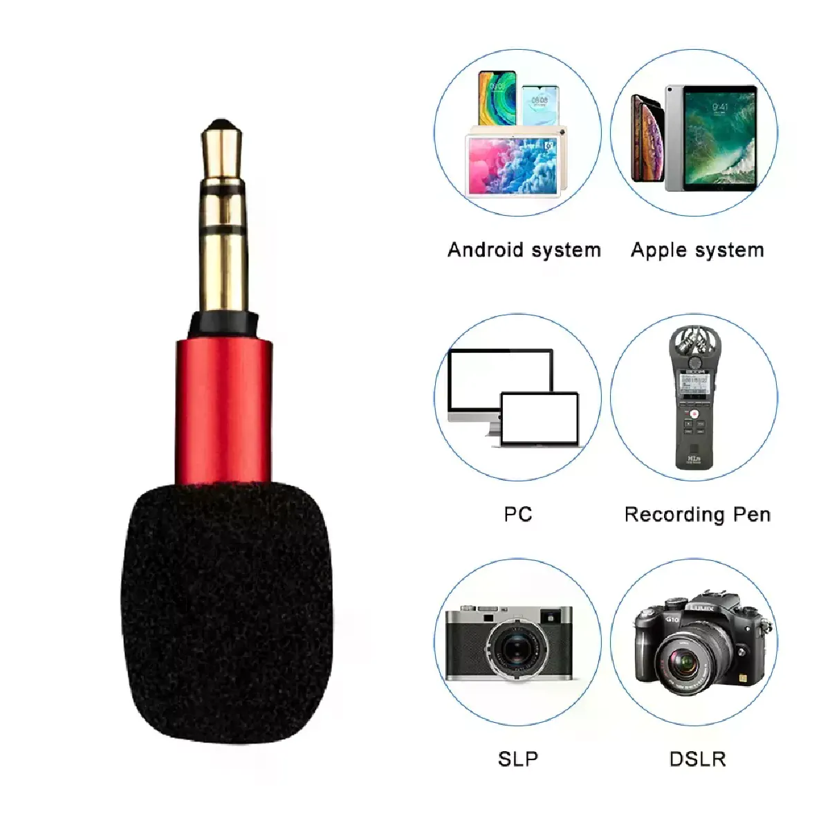 Mini microphone stéréo Cfsyls