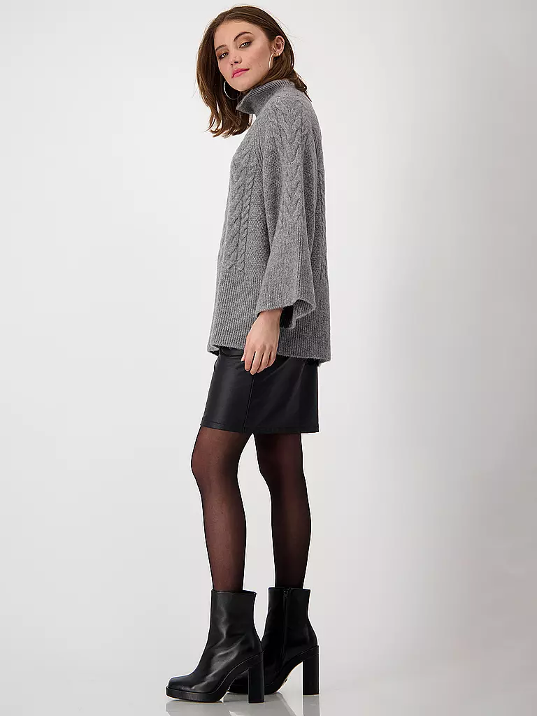 MONARI Rollkragenpullover grau