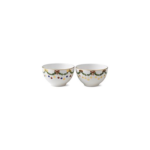 Royal Copenhagen Stjerne Riflet Jul Konfektskål, Ø11 cm