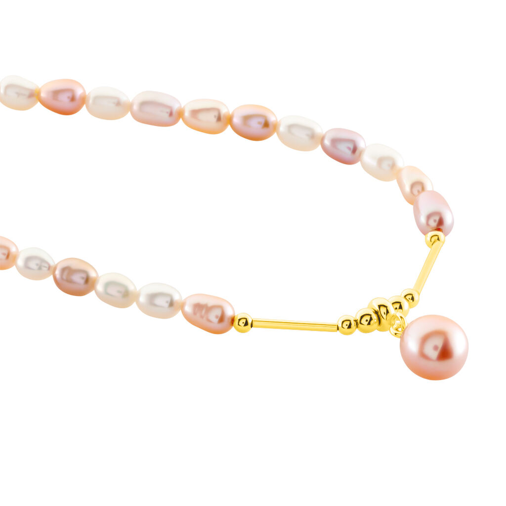 Collier Poire Or Jaune Perle De Culture