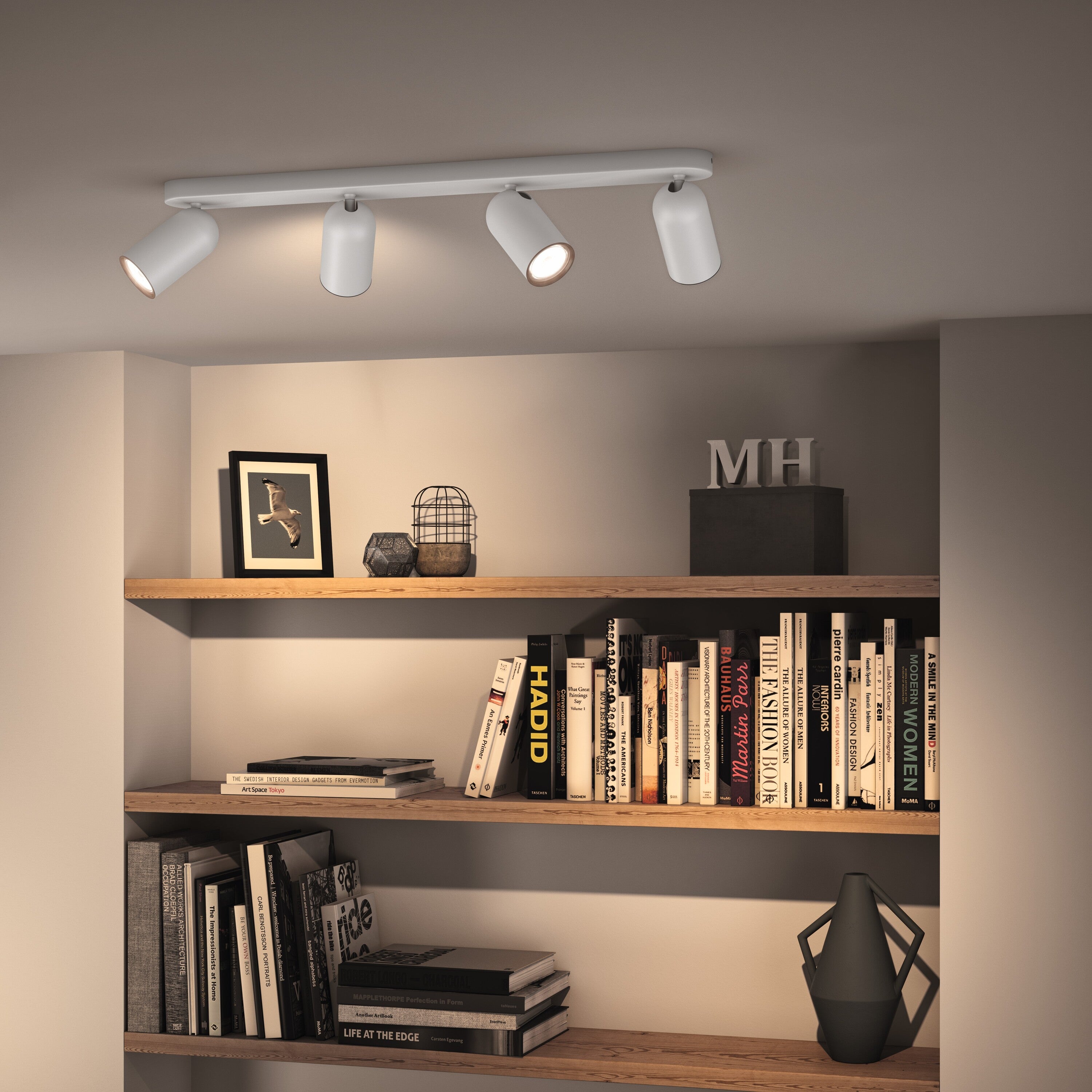 Philips Pongee Opbouwspot - Incl. Philips LED Lamp - 4 Spots