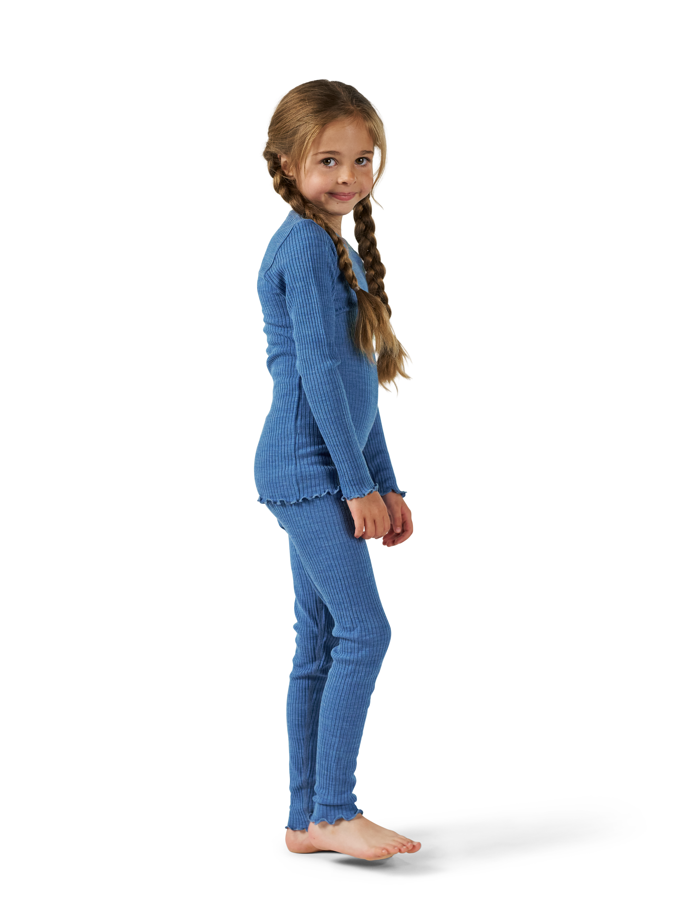 Shirt met ruches van merinowol voor kinderen