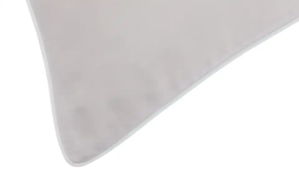 como Satin Wende-Bettwäsche Satin Piping Lilagrau 135x200 cm, 80x80 cm