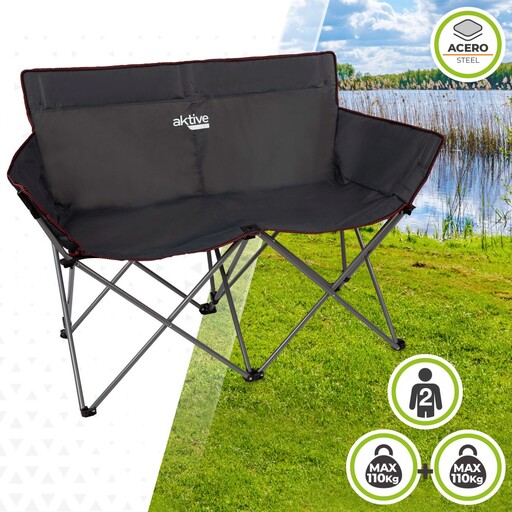 Cadeira de camping dupla dobrável Aktive