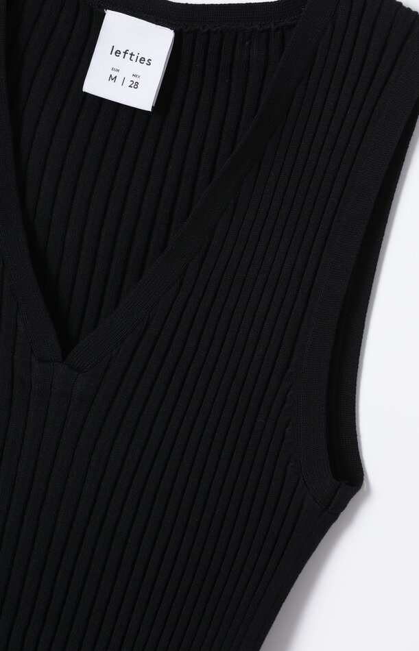 Top de malha sem mangas - Preto