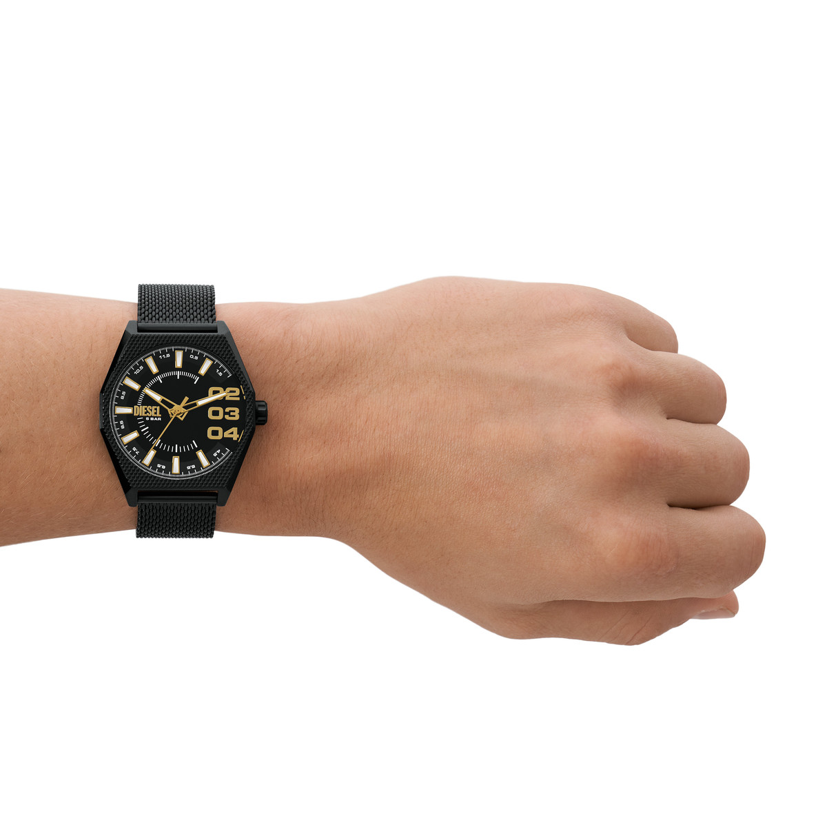 Montre DIESEL scraper homme bracelet acier inoxydable noir