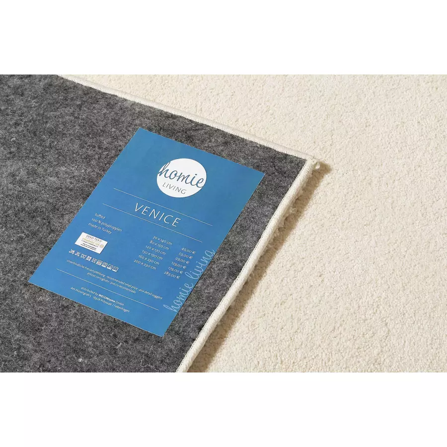 Homie Living Kurzflorteppich Venice beige creme