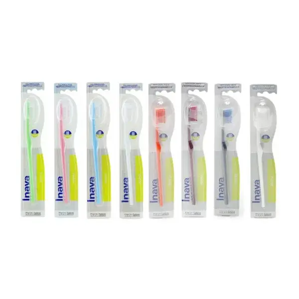 Inava 20/100 brosse à dents souples Lot de 4