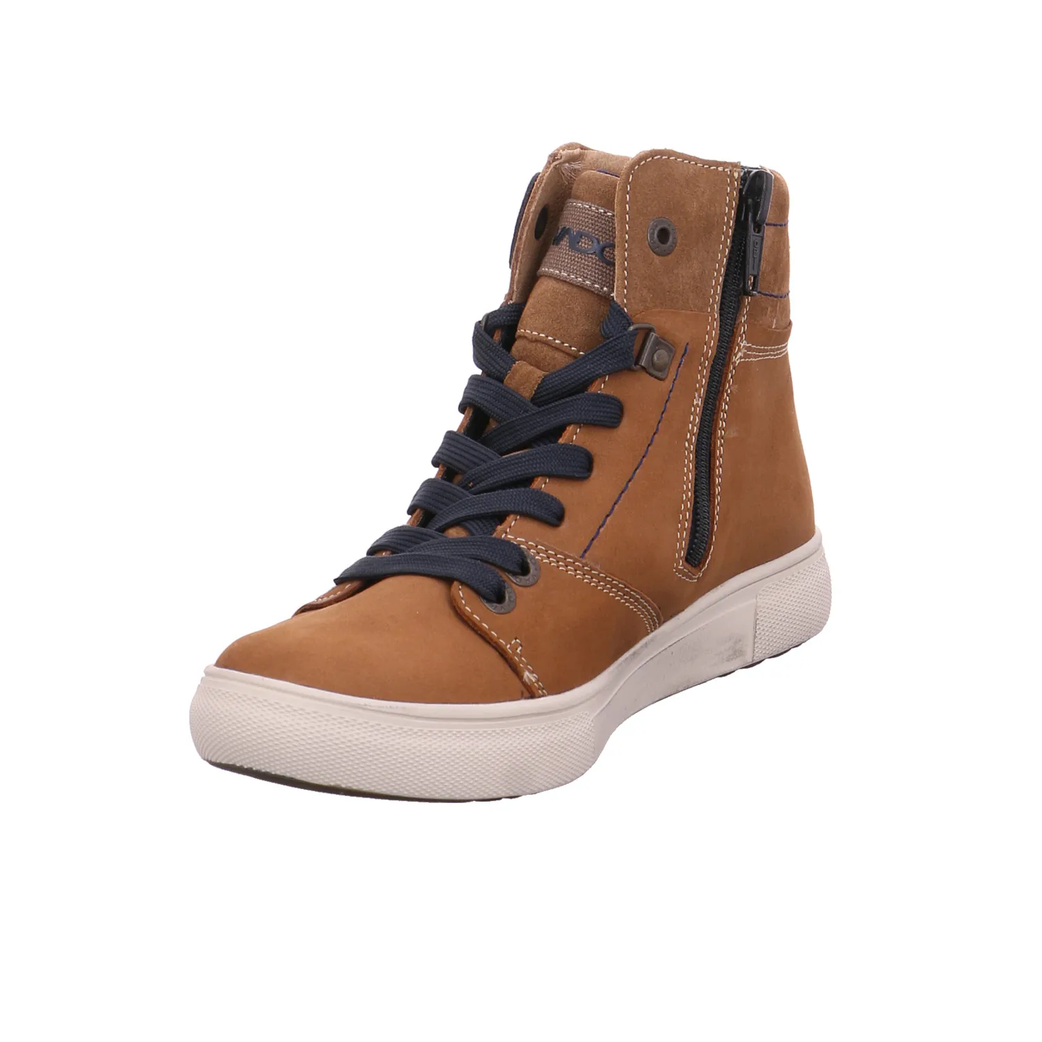 VADO Jungen-Winter-Bottine Braun Leder  Winter-Sneaker high