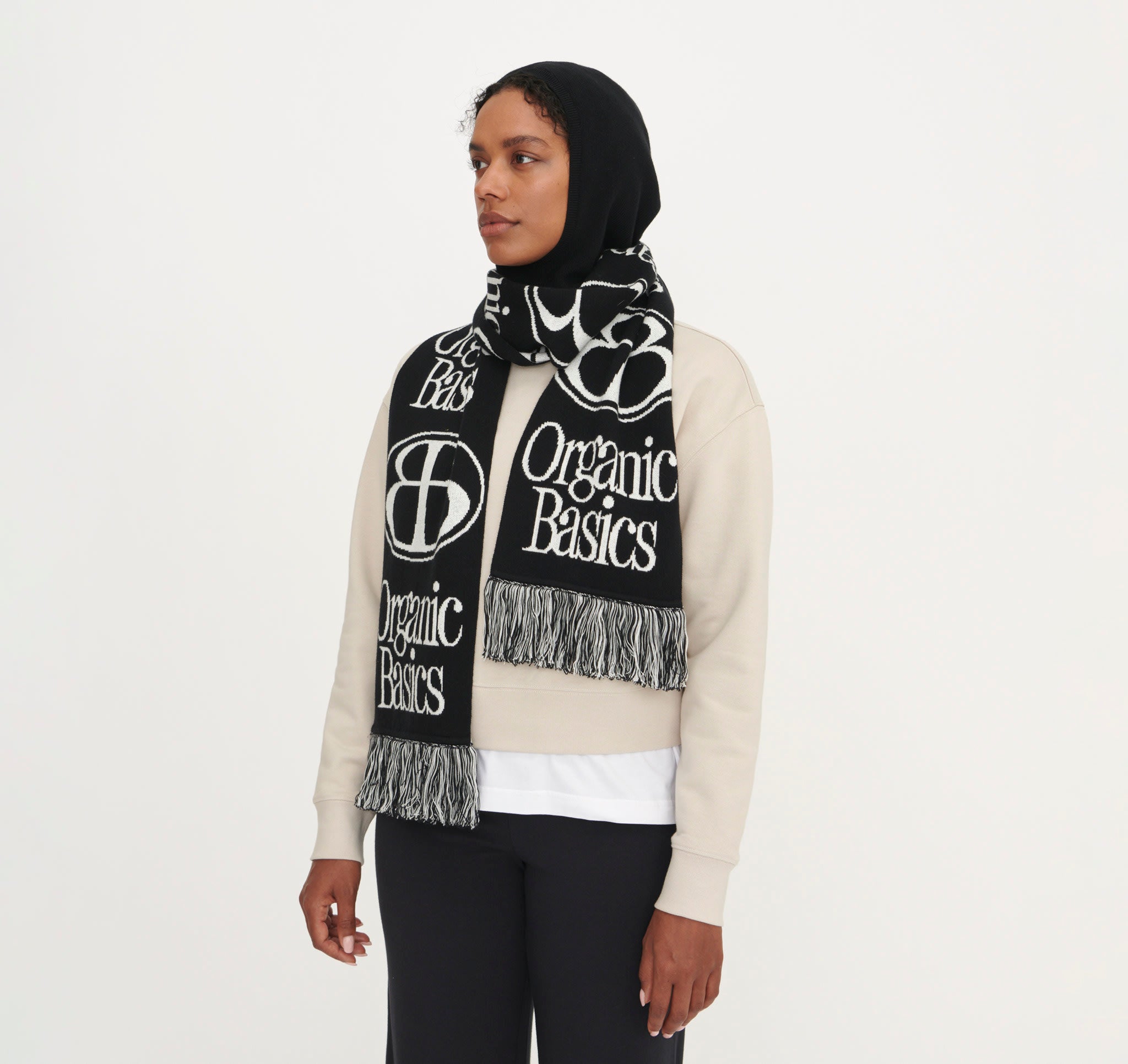 COTTON<br>Soft Knit Jacquard Scarf