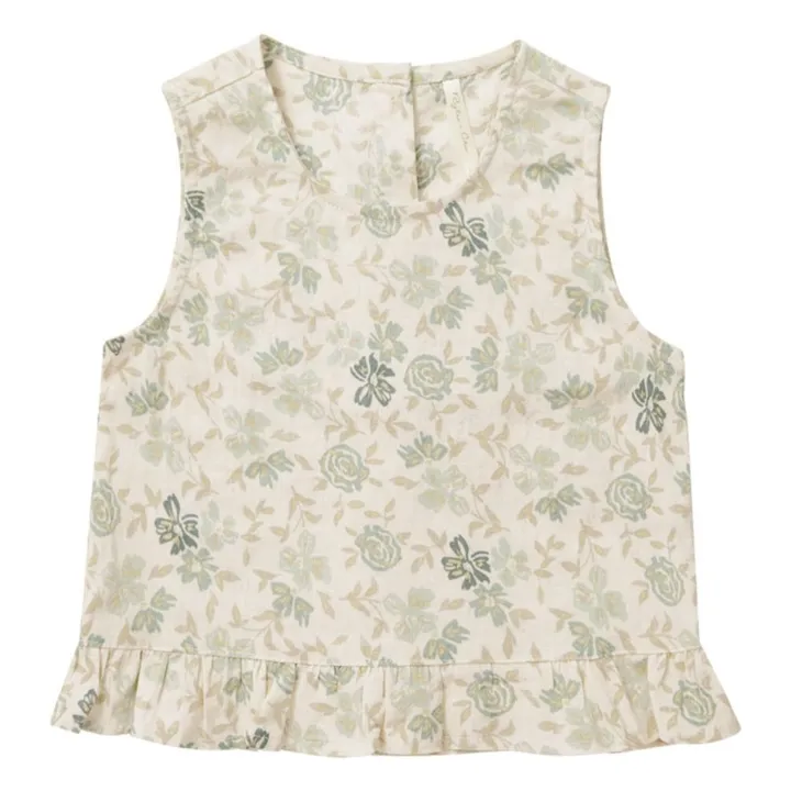 Rylee + Cru Top Oceanside Fleuri | Blanc cassé
