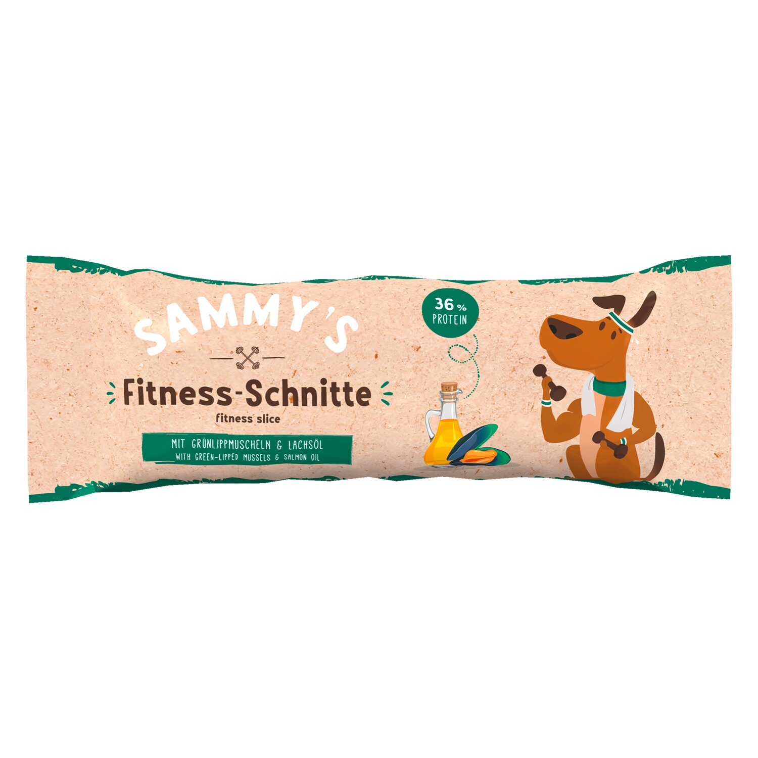 bosch Sammy&039;s Fitness-Schnitte - 25 g - Grünlippmuschel
