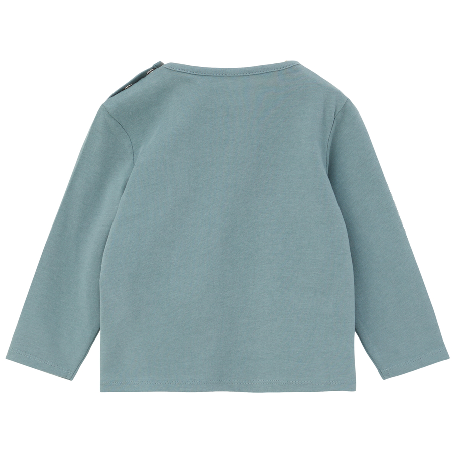 s.Oliver Langarmshirt Herzen blue green