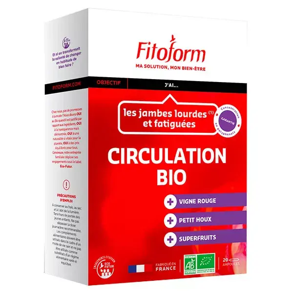 Fitoform Circulation Organic 20 ampolas