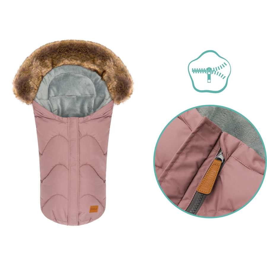 fillikid Winterfußsack Lhotse für Babyschale Altrosa