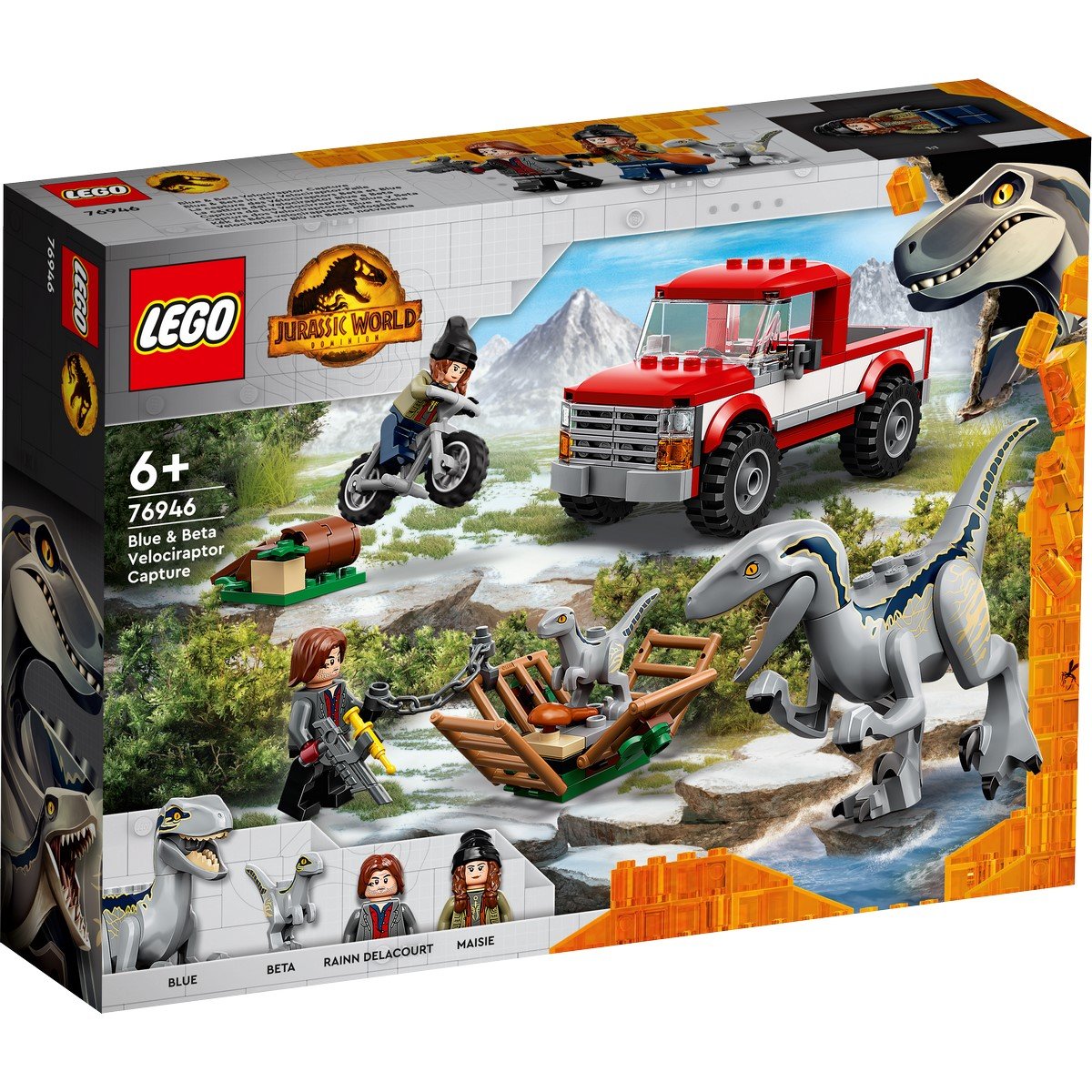 Capture des Vélociraptors Beta et Blue LEGO Jurassic World 76946