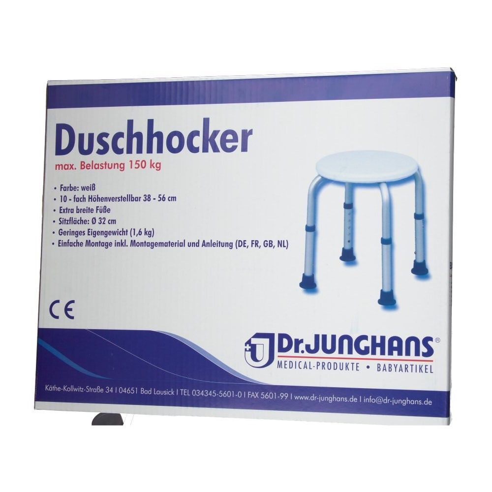 Dr. Junghans® Höhenverstellbarer Duschhocker