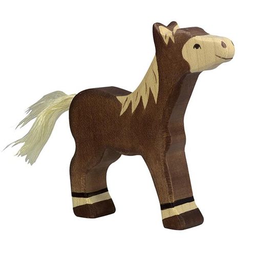 Holztiger veulen donkerbruin 12 cm