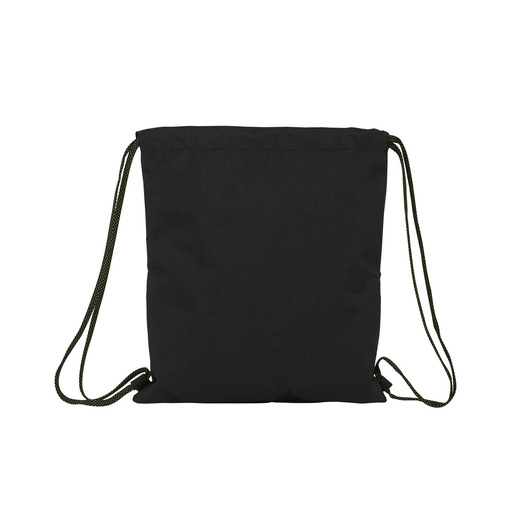 Safta 612041196, Mochila Saco Unissex Niños, Preto/verde Flúor, Único