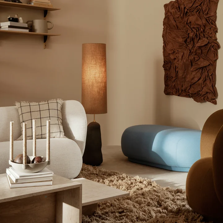 Ferm Living - Rico Sofa, 2-Sitzer, sand (Bouclé)