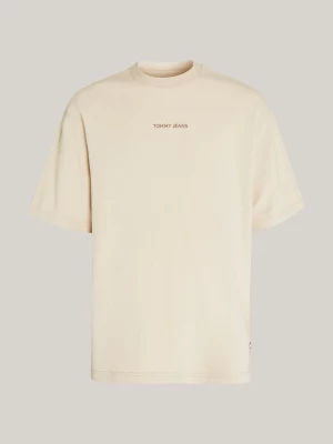 Camiseta clássica oversized de tecido atoalhado