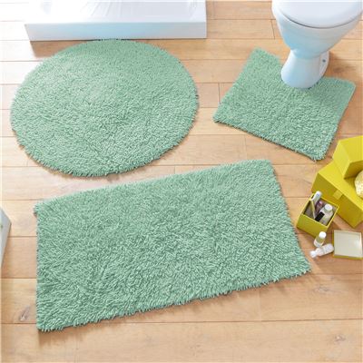 Tapis de bain pur coton longues mèches - 1500 g/m²