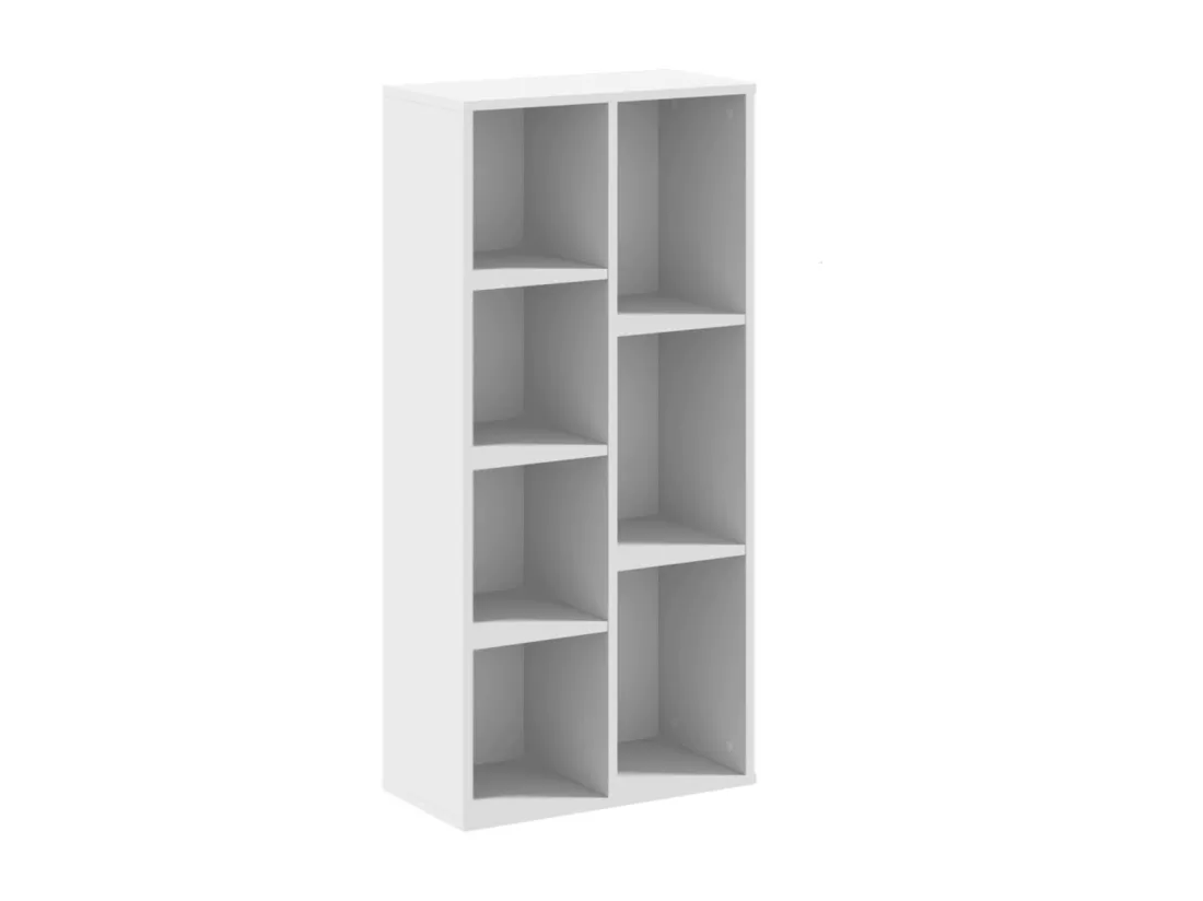 Bibliothèque blanc 50x25x105 cm bois d'ingénierie