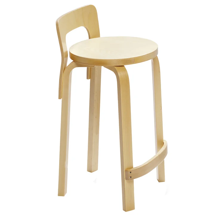 Artek - K65 Küchenstuhl, Birke klar lackiert