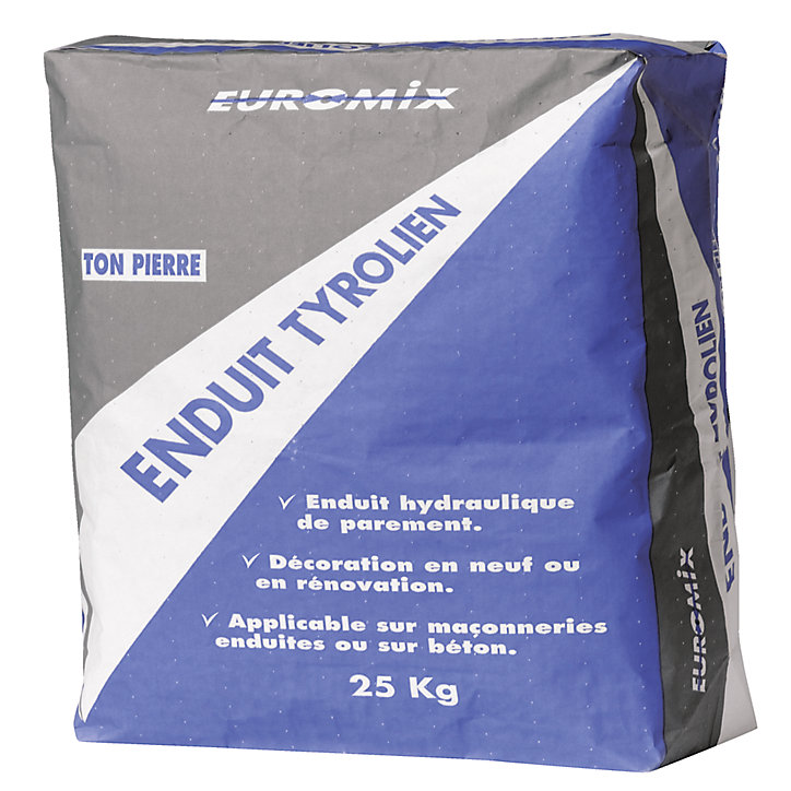 Enduit tyrolien ton pierre Euromix 25 kg