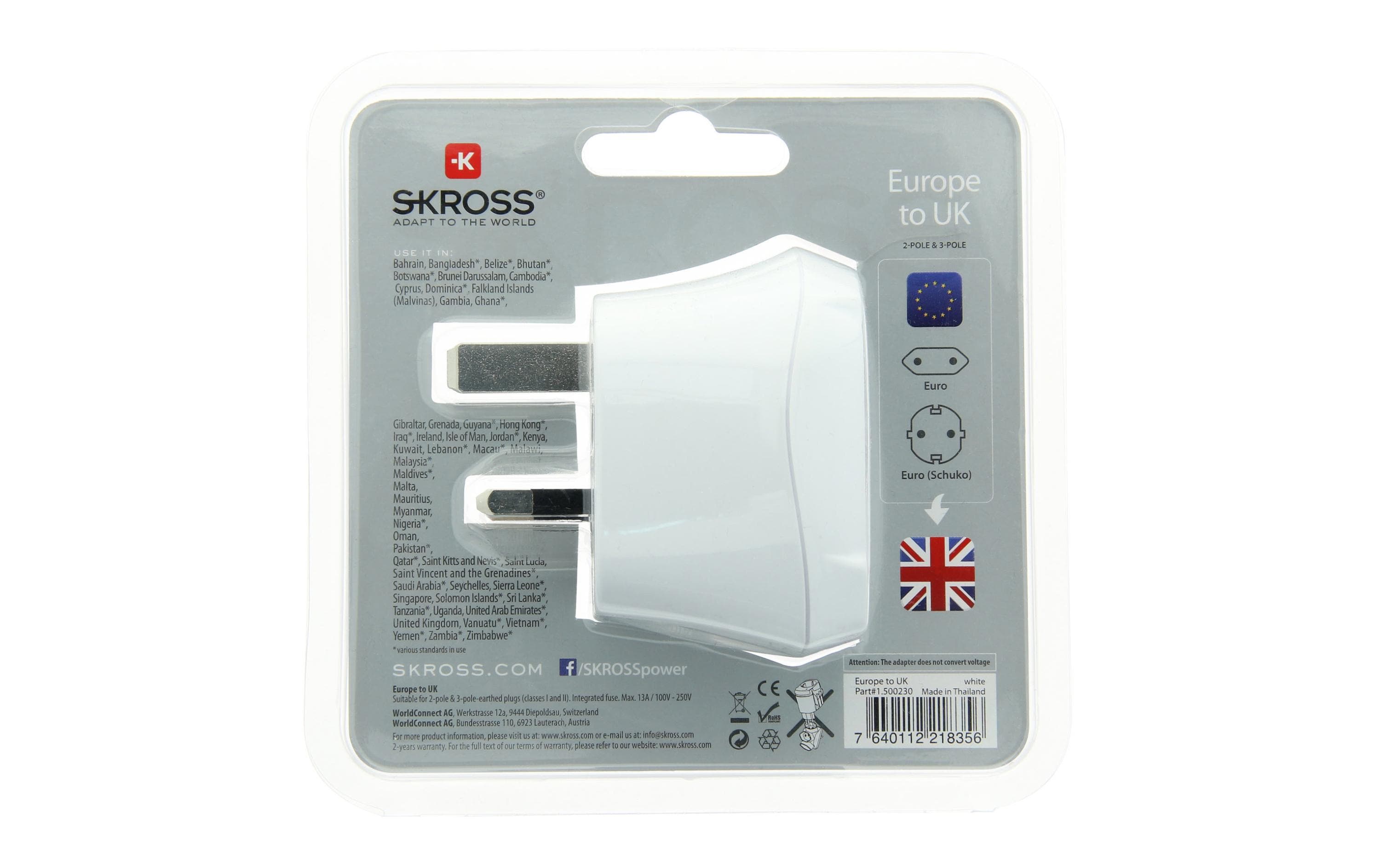 Reiseadapter World EU - UKReiseadapter Europa - Grossbritannien