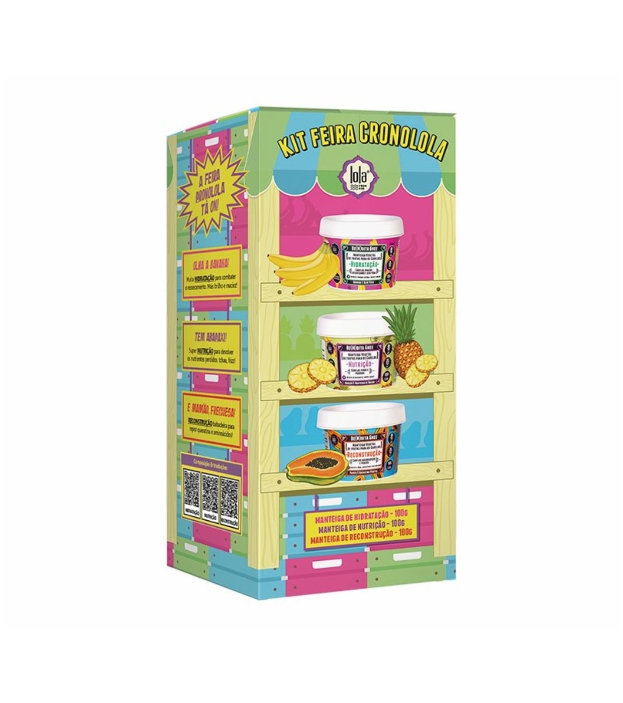 Lola Cosmetics - *Be(m)dita Ghee* - Conjunto de Mini Máscaras - Banana + Abacaxi + Papaya